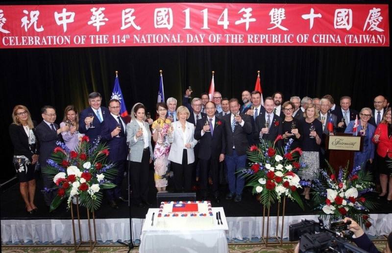 駐加拿大代表處舉辦慶祝中華民國台灣114年國慶酒會，近80位加拿大國會議員出席盛會。（駐加代表處提供）