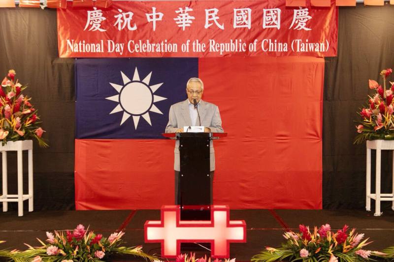 斐濟前總理喬德瑞盛讚台灣與斐濟之間長久而深厚的友誼。（駐斐濟代表處提供）