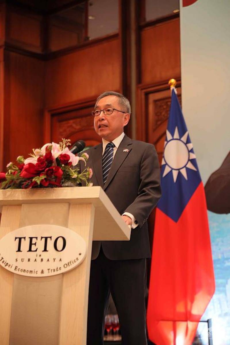 駐泗水辦事處處長邱陳煜致詞