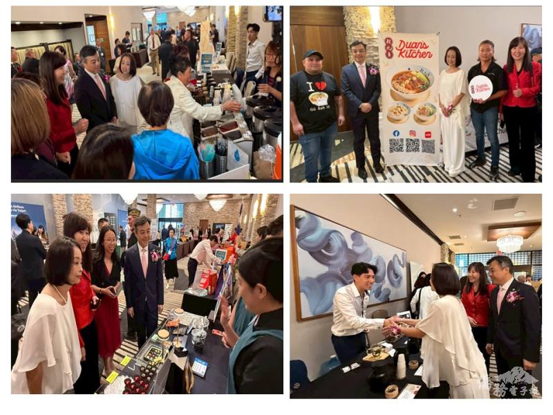 場外展示「i僑卡」合作店家的臺灣優質商品