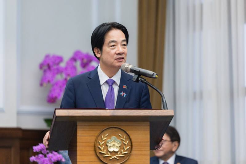 President Lai delivers remarks.