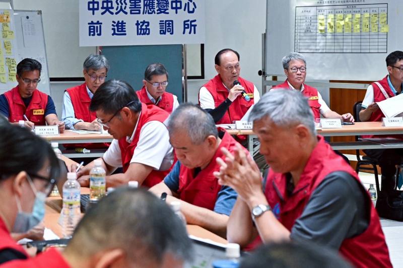 中央災害應變中心前進協調所第36次工作會報後記者會
