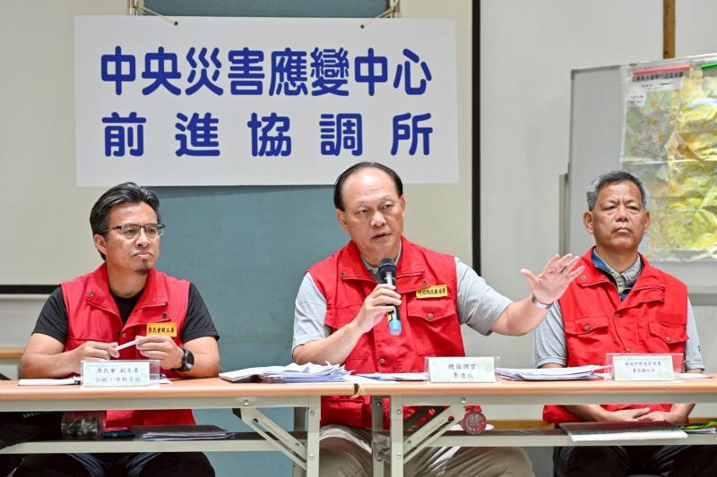 中央災害應變中心前進協調所第42次工作會報後記者會
