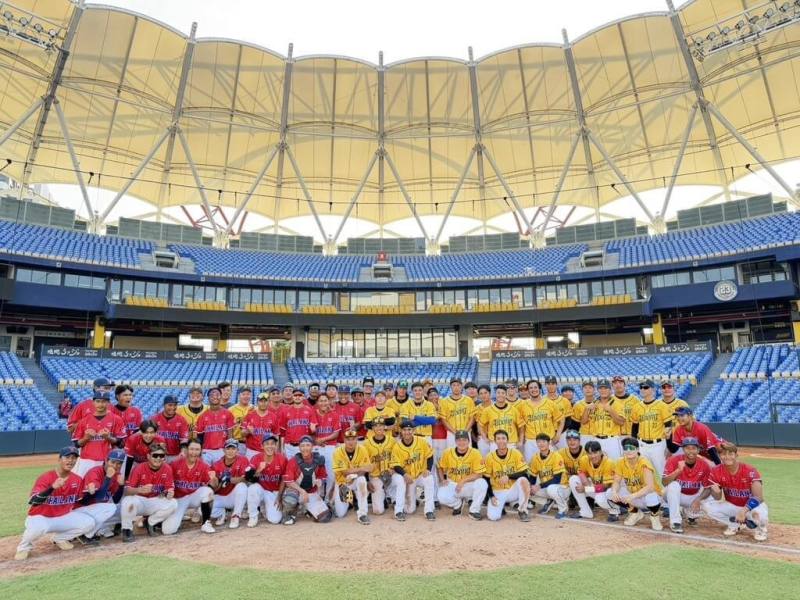 亞洲棒球總會（BFA）攜手中華民國棒球協會深化台泰棒球交流，協助提升泰國棒球競爭力。圖為泰國國家代表隊10月初來台移地訓練畫面。（中華民國棒球協會提供）