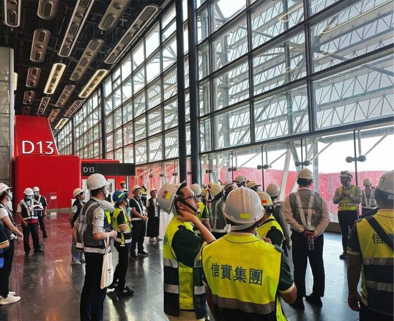 桃園國際機場第三航廈北登機廊廳預計年底前啟用，機場公司16日邀請CIQS公務機關、航空公司等服務大聯盟夥伴熟悉旅客出入及作業動線。（機場公司提供）