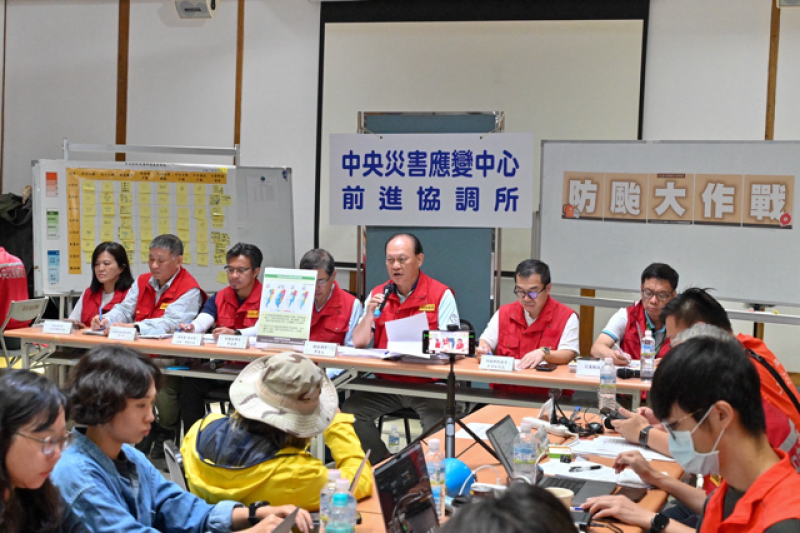 中央災害應變中心前進協調所19日召開「光復鄉災後復原專案中央前進協調所記者會」