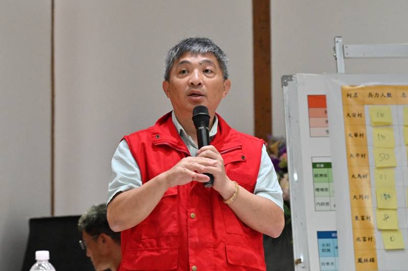 中央災害應變中心前進協調所召開「光復鄉災後復原專案中央前進協調所」記者會