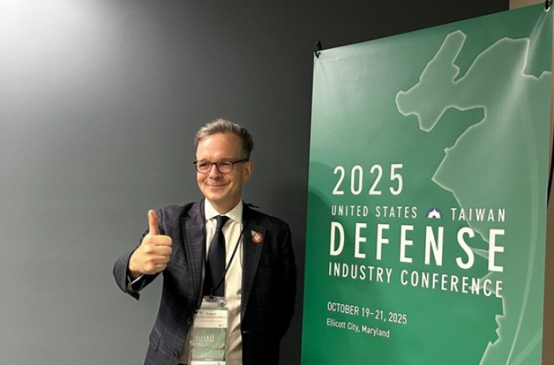 Rupert Hammond-Chambers, head of the US-Taiwan Business Council. CNA photo Oct. 20, 2025