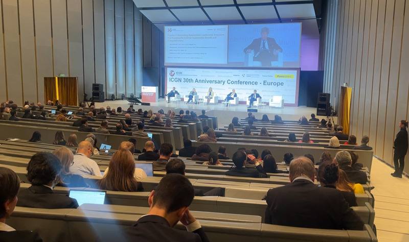 A view of the International Corporate Governance Network’s 30th anniversary conference in Milan, Italy, on Wednesday. CNA photo Oct. 22, 2025