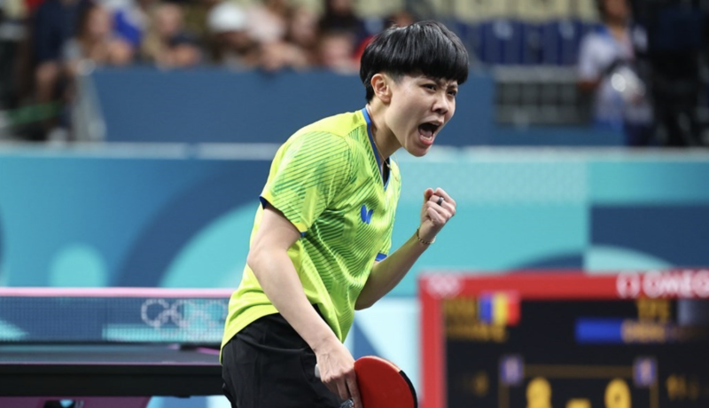 在英國舉行的世界桌球職業大聯盟（WTT）倫敦球星挑戰賽，「台灣一姐」鄭怡靜（圖），24日攜手林昀儒在混雙8強戰，以3比1擊敗日本宇田幸矢、韓國申裕斌，順利挺進4強。（中央社檔案照片）