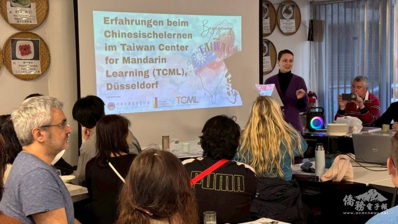 學員 Anna 分享學習心得，表示課程讓她提升語言能力並深刻體驗臺灣文化魅力