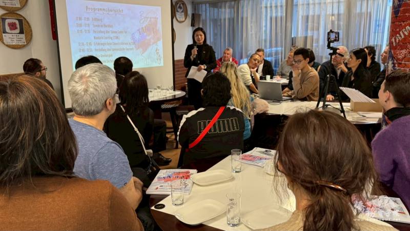 理事長許兆雙致詞並介紹臺灣之美，展現語言與文化交流風采