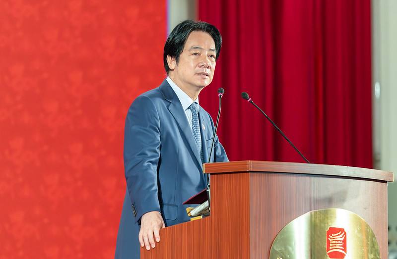 President Lai delivers remarks.