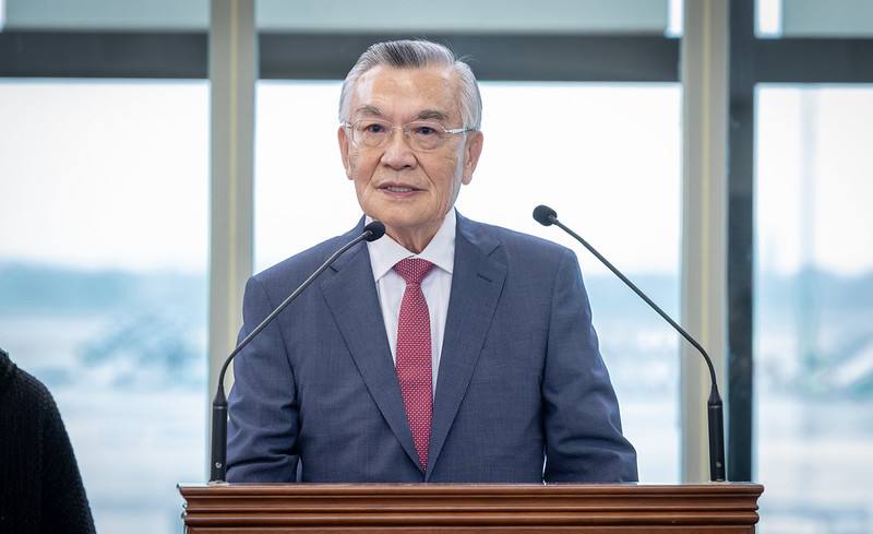 APEC Leader's Representative Lin Hsin-i delivers remarks before departing for 2025 APEC Economic Leaders' Meeting in Gyeongju.