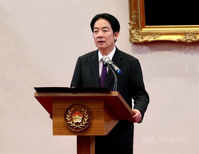 President Lai Ching-te speaks on national defense investment at the Office of the President in Taipei on Wednesday. CNA photo Oct. 29, 2025