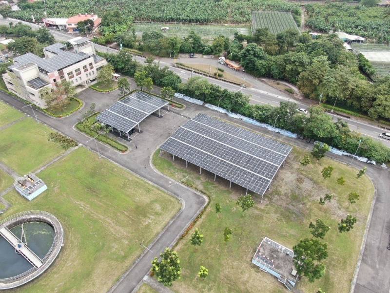 高雄旗美汙水處理廠導入自發自用太陽能系統