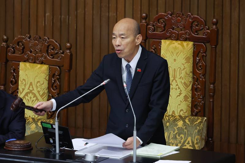 Legislative Speaker Han Kuo-yu. CNA photo Oct. 31, 2025