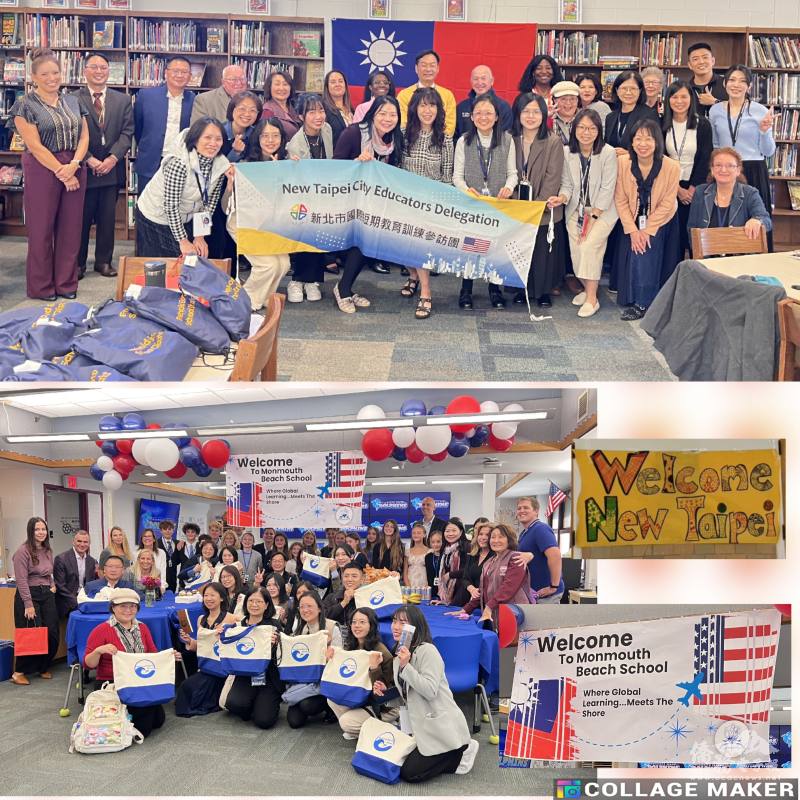 學生自製歡迎布條