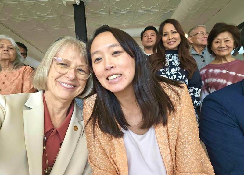 （由左至右）參議員Rosemary Bayer 、Stephanie Chang