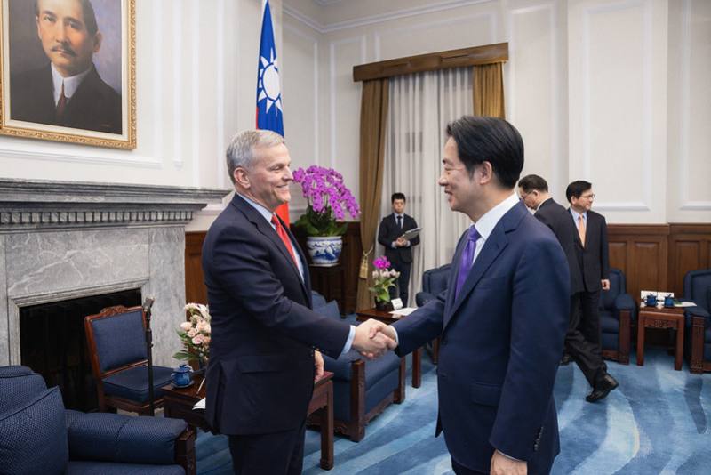 賴清德總統31日下午接見「美國北卡羅萊納州州長史坦（Josh Stein）訪問團」