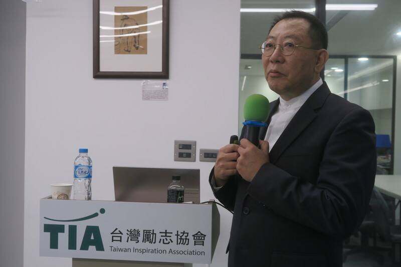 前軍情局長劉德良1日應台灣勵志協會邀請，發表演講