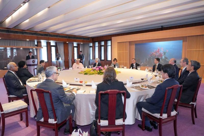 外交部長林佳龍於宴前致歡迎詞