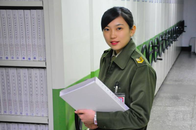 楊旻芳服役期間曾擔任文書檔案管理士，退伍後並利用這項專長協助建置蔬食資料庫。（楊旻芳提供）