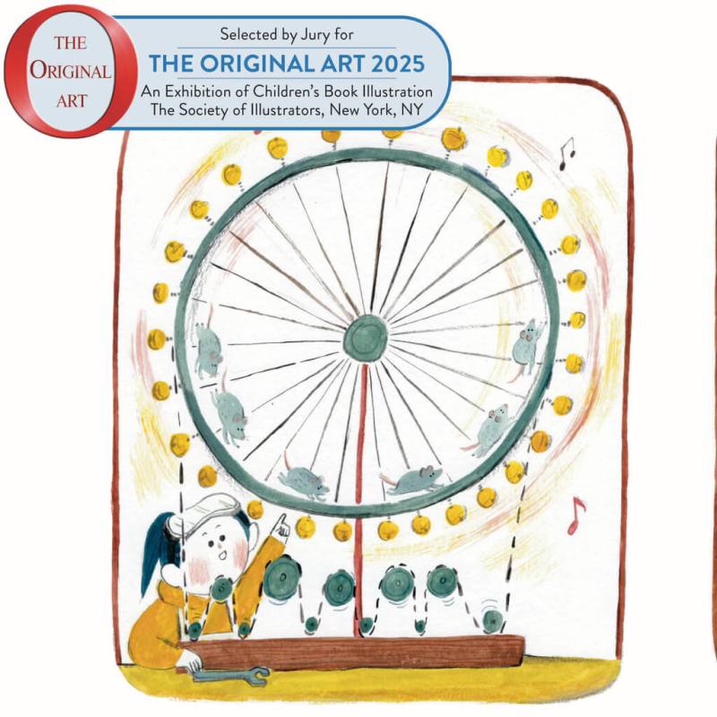 李憶婷創作英文繪本The Quiet One入選美國「2025原創藝術」國際插畫展（駐紐約台北文化中心提供）