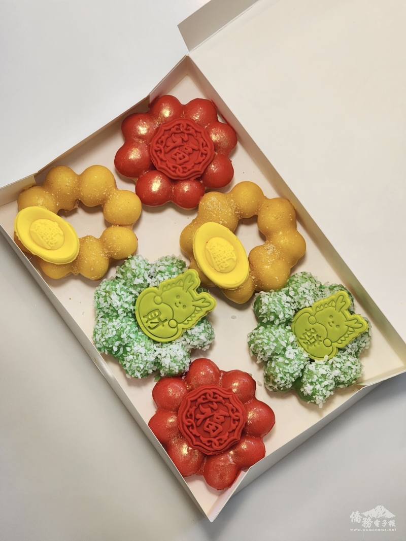 充滿年節氣氛的造型甜甜圈