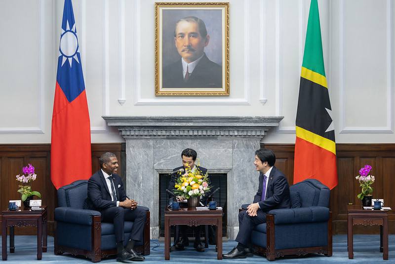 President Lai meets with Prime Minister Terrance Drew of the Federation of Saint Christopher and Nevis.