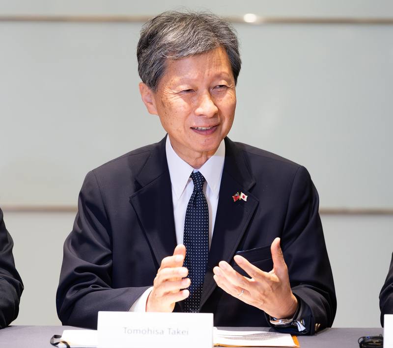 美日台智庫合辦兵推。圖為曾任日本海上自衛隊海上幕僚長的笹川平和財團資深研究員武居智久。