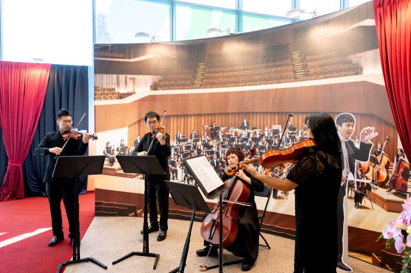 NTSO 80週年特展「時間的樂譜」開幕活動，國臺交弦樂四重奏演出