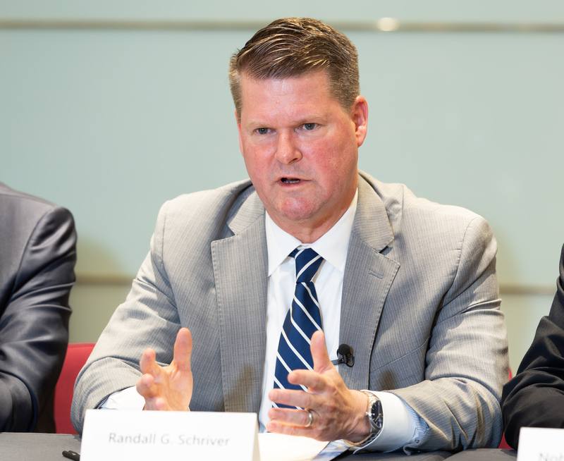 遠景基金會、笹川平和財團以及印太安全研究所（Institute for Indo-Pacific Security，IIPS）在台北合辦三方兵推。圖為美國防部前助理部長薛瑞福。