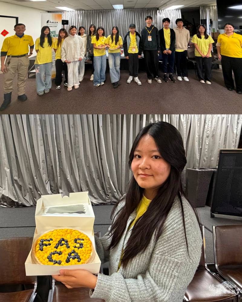當天為今年10至12月壽星慶生，由烘焙手藝精巧的青年文化大使蘇愛理(下圖)，特別為壽星們製作FASCA派及水果派