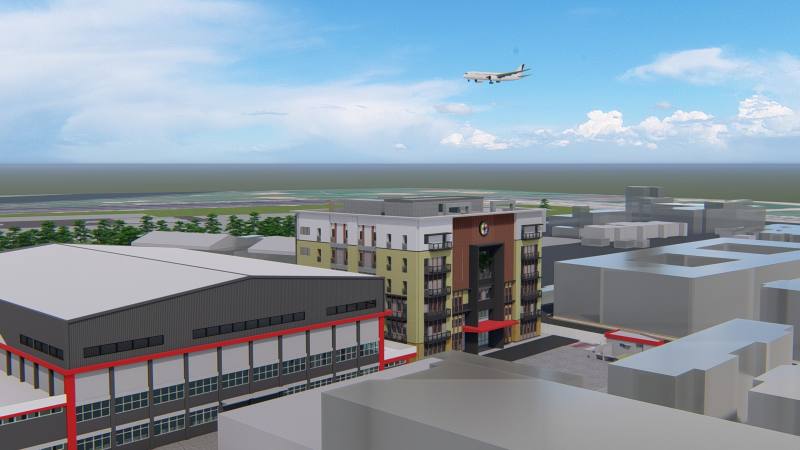 空勤總隊松山駐地興建工程示意圖