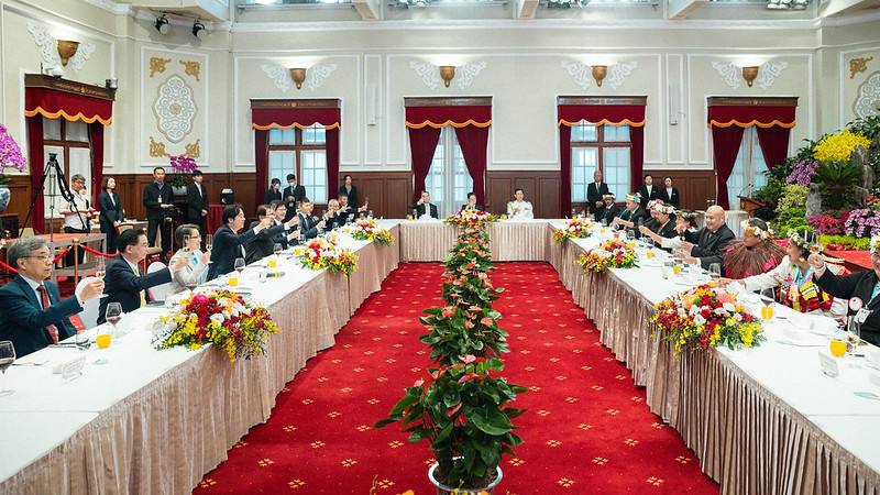President Lai Ching-te hosts a state banquet for Prime Minister Feleti Teo of Tuvalu.