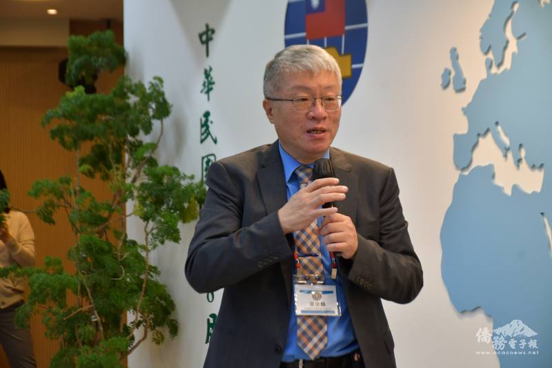 亞美會計研究發展基金會臺灣參訪團團長葉俊麟致詞