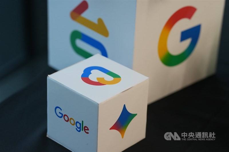A cube decorated with Google’s logos. CNA photo Nov. 20, 2025
