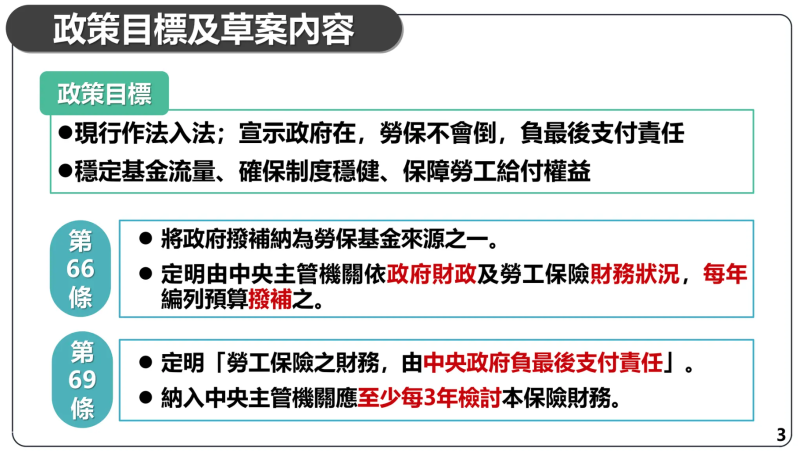 政策目標及草案內容
