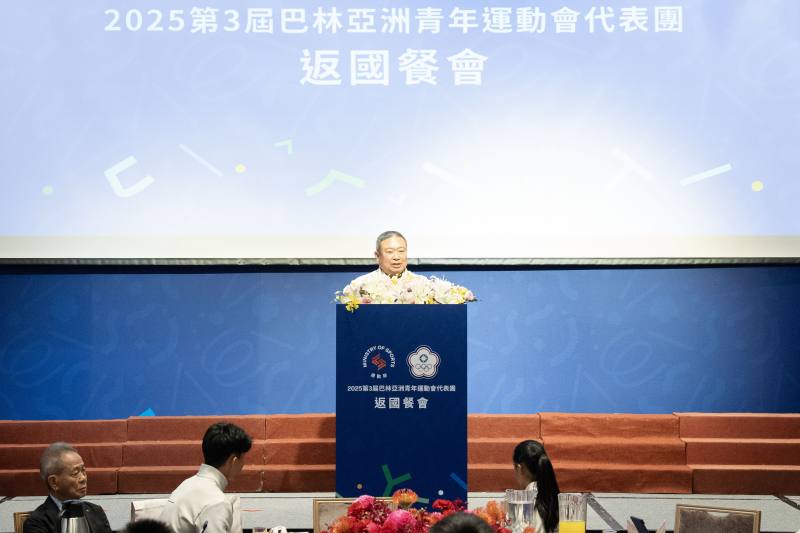 林鴻道主席勉勵選手們未來寬廣，繼續努力。