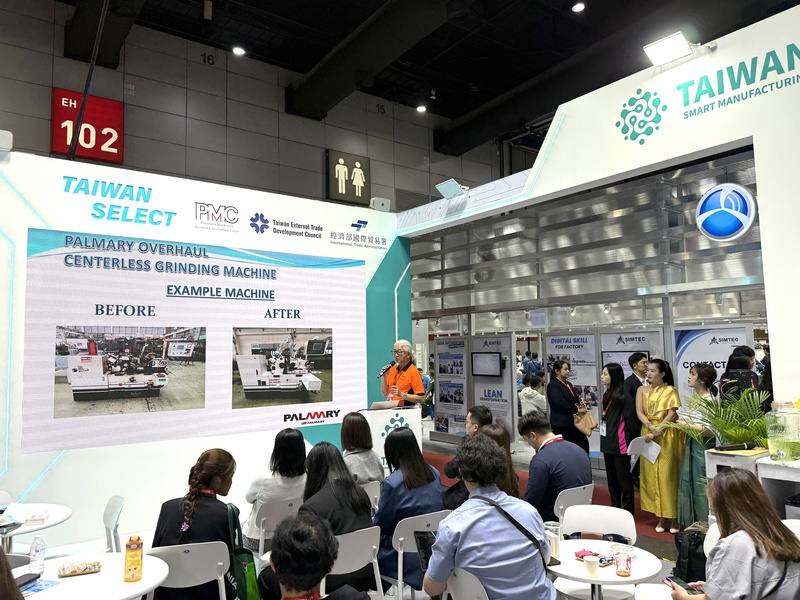 台灣機械廠20日在泰國國際金屬加工設備展（METALEX）的論壇上分享智慧製造與自動化應用。