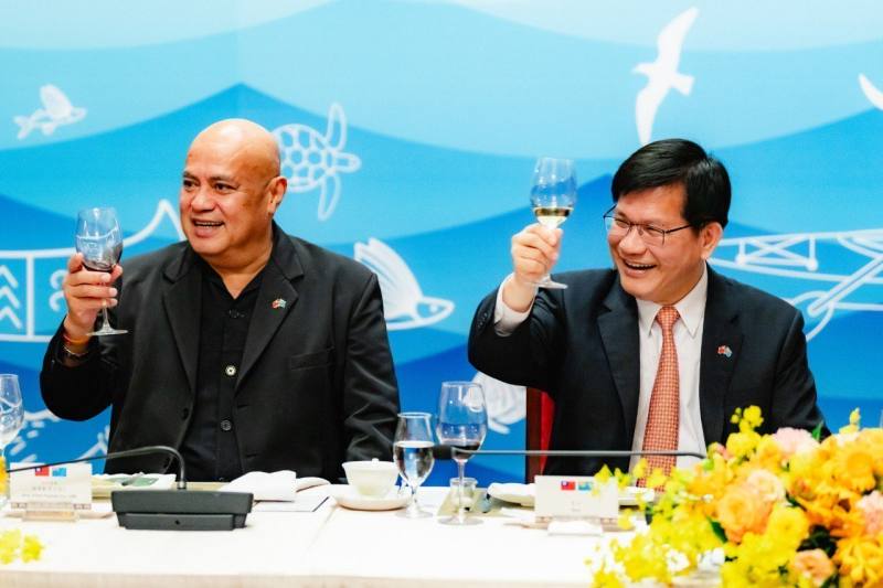 外交部長林佳龍午宴吐瓦魯國總理戴斐立（Feleti Teo）伉儷國是訪問團