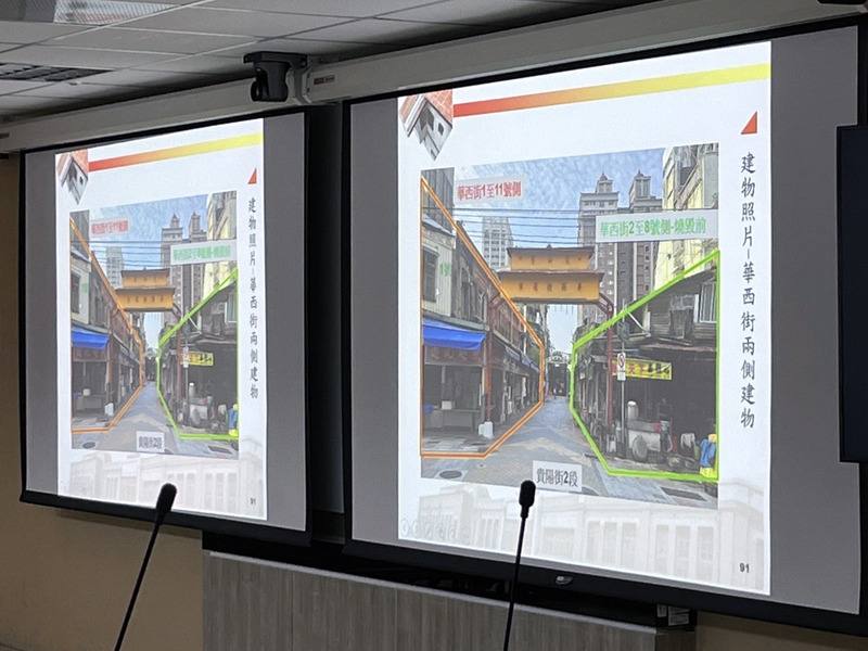 台北市文資審議會24日審查萬華區「華西街1、3、5、7、9、11號暨華西街2、4、6、8號」文化資產價值案，考量興建於日治中期，屬「艋舺遊廓」內建物，全列歷史建築。