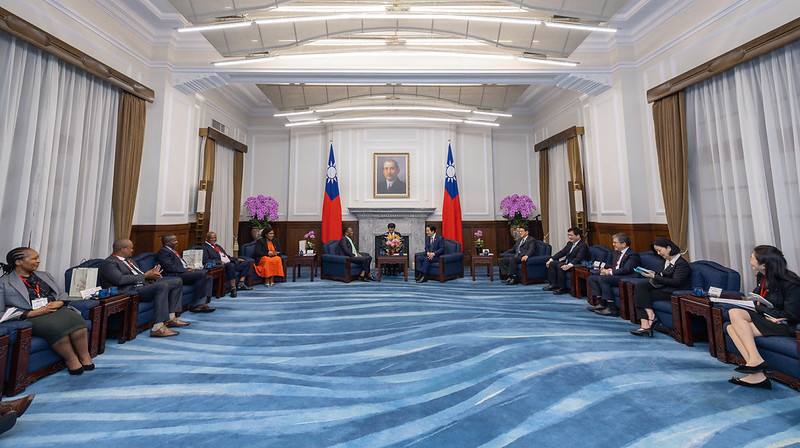 President Lai meets with a delegation led by Speaker of the House of Assembly Jabulani Mabuza of the Kingdom of Eswatini.