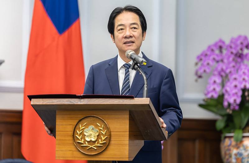 President Lai delivers remarks.