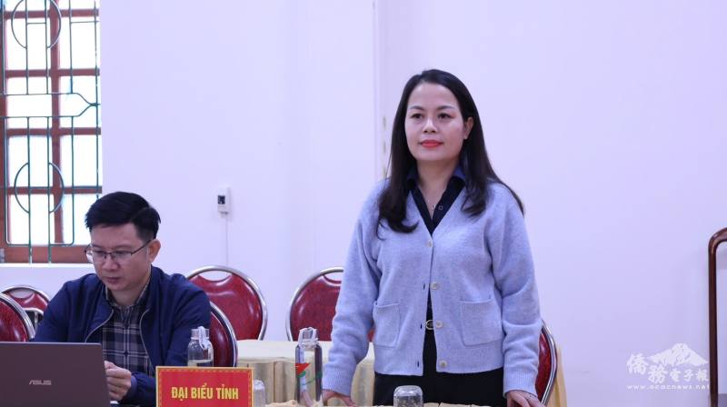 河靜省祖國陣線委員會副省長何氏越英向臺商表達感謝之意