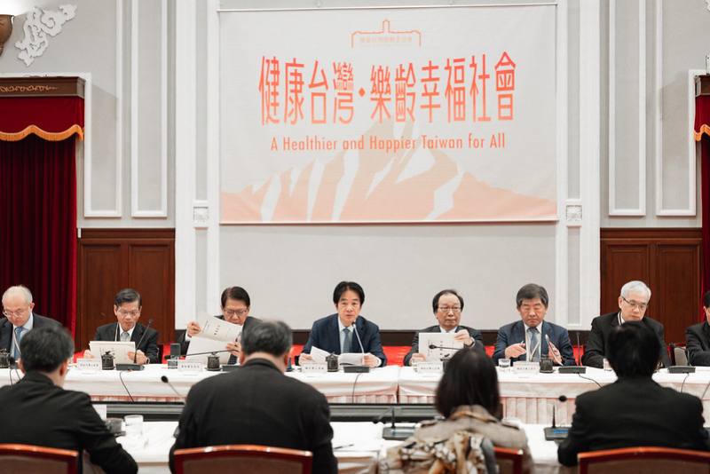 President Lai presides over sixth meeting of Healthy Taiwan Promotion ...