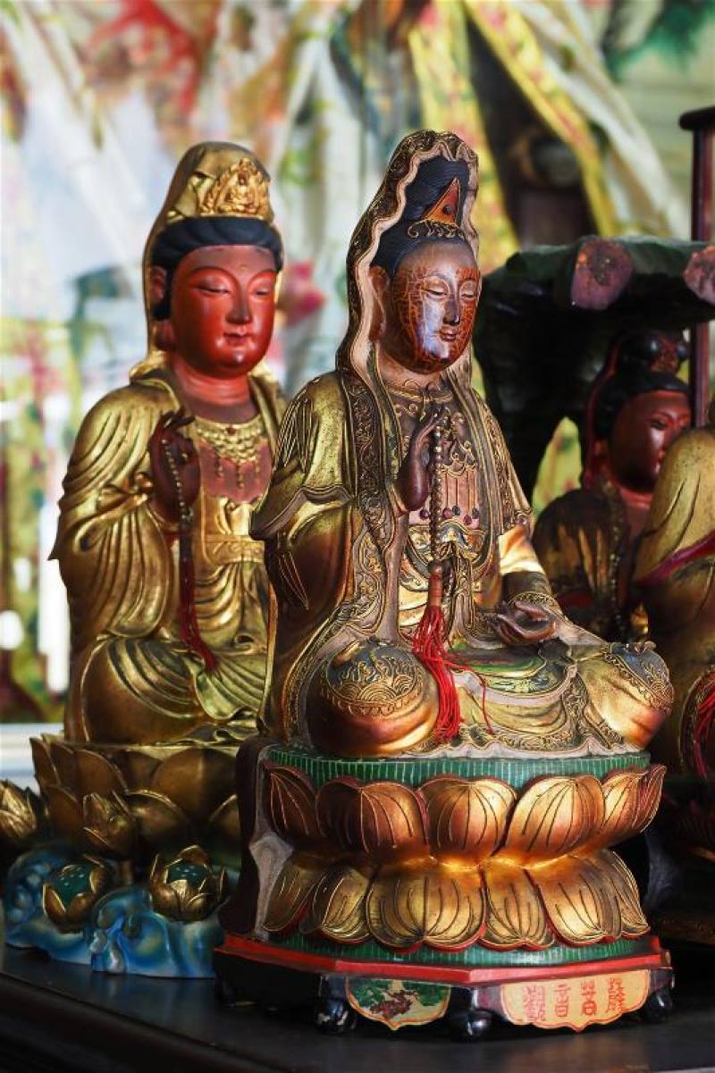 The Bodhisattva Guanyin, known in Sanskrit as Avalokiteśvara, originated in India, but has been transformed into a localized deity in Taiwan