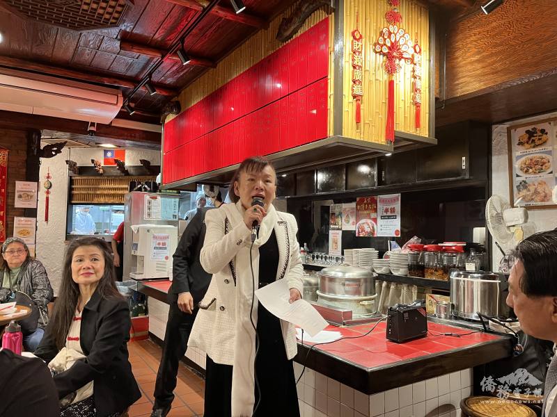 日本關東地區僑界急難救助協會會長濱田裕子致詞