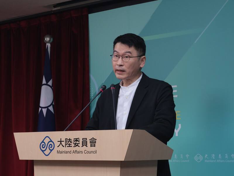 大陸委員會（陸委會）27日下午召開例行記者會，由副主委兼發言人梁文傑主持